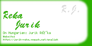 reka jurik business card